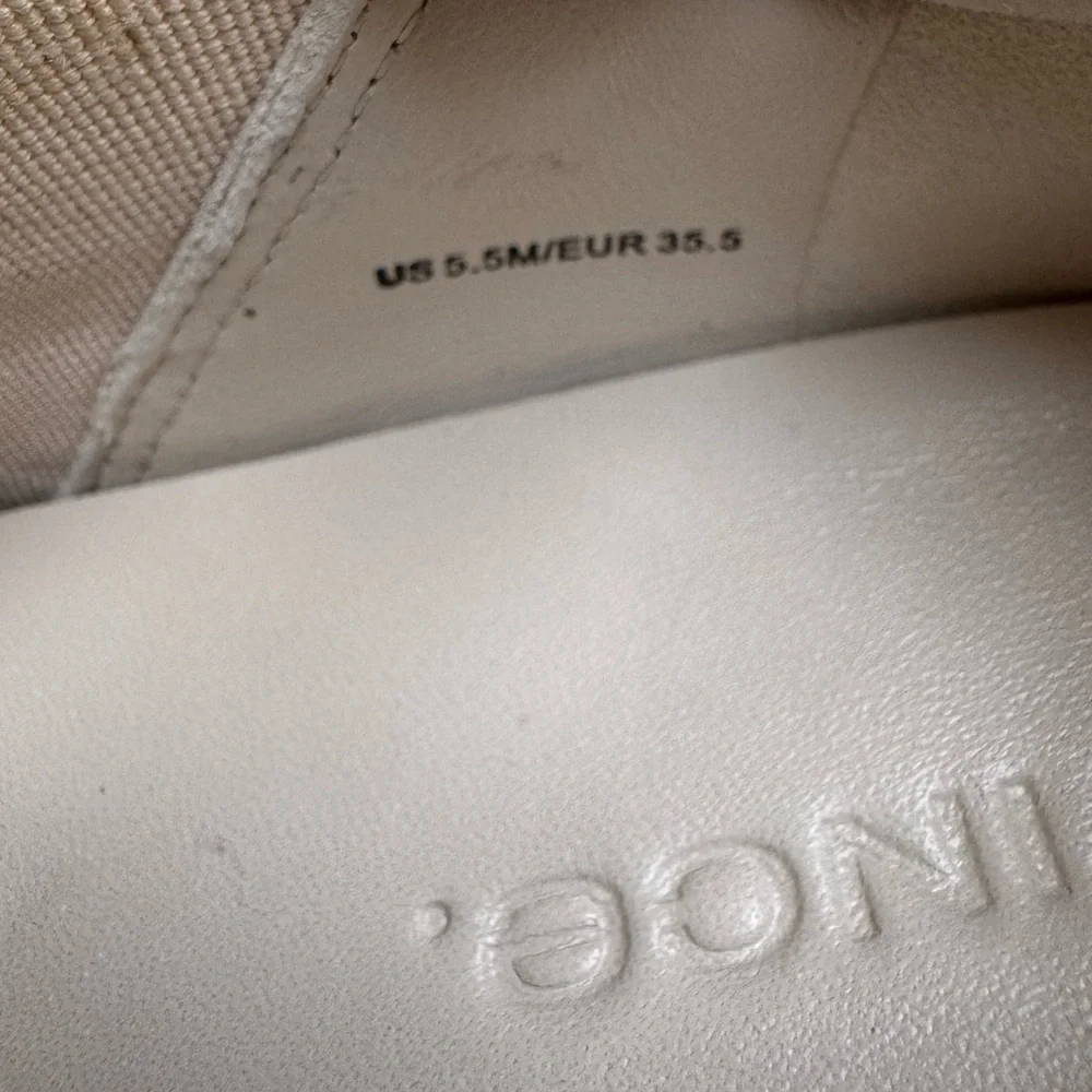 VINCE Warren canvas platform slip-on sneaker shoe in off-white Size 5.5